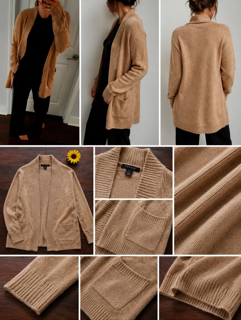 TAHARI WOOL OPEN CARDIGAN ✨️